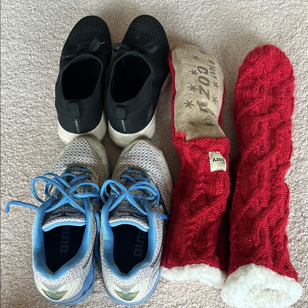 Used running shoes and slippers